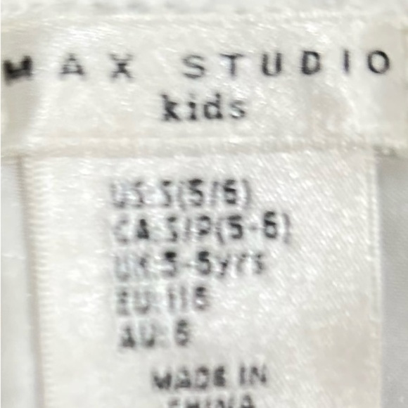 Max studio Black off White Plaid metallic sleeveless lined dress girls 5/6 small - Picture 7 of 8